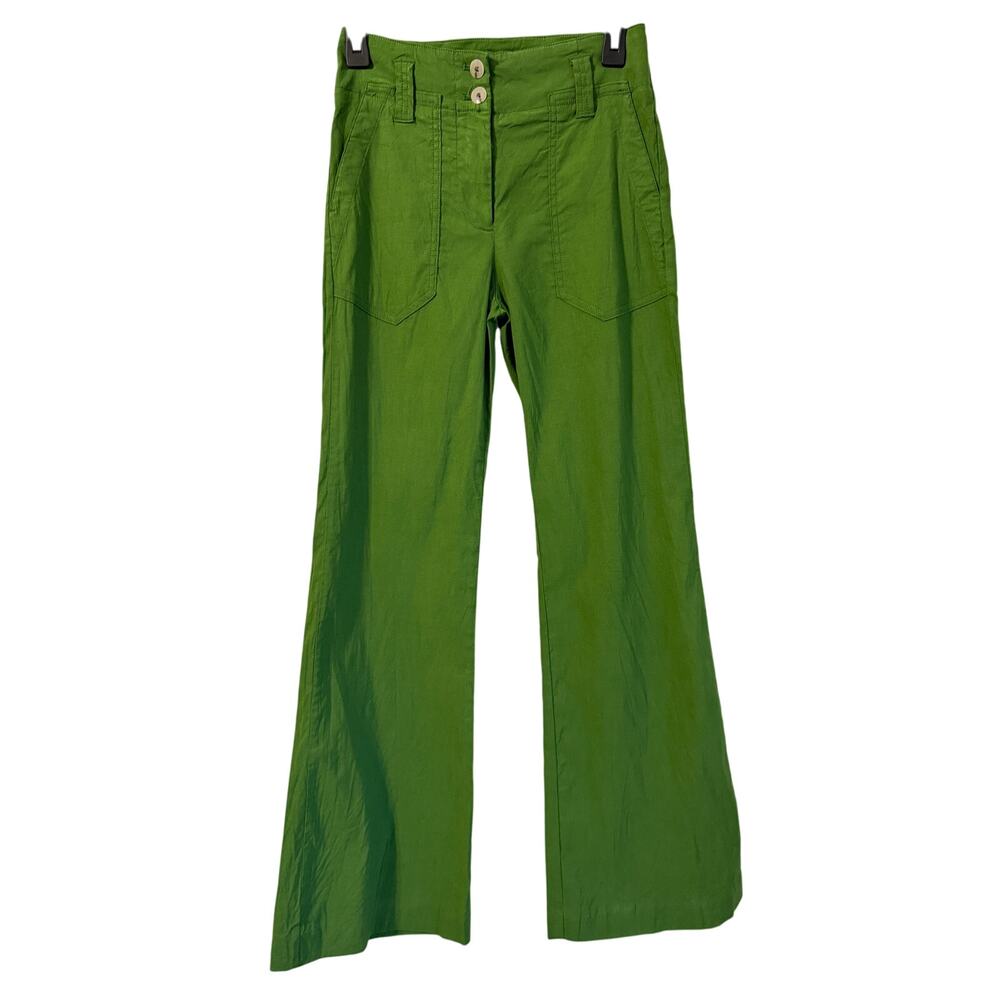 Maeve Green Wide Leg Pants